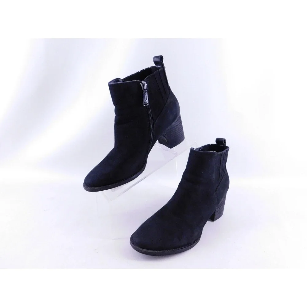 Blondo Black Waterproof Leather Side Zip‎ Boots Shoes B6644-014 Womens sz 9 M